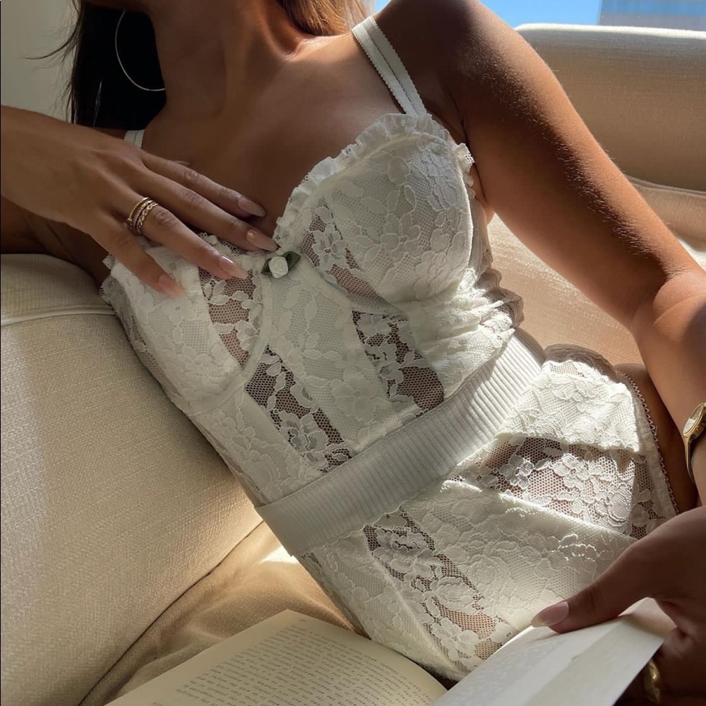 For Love and Lemons Lou Lace Bodysuit